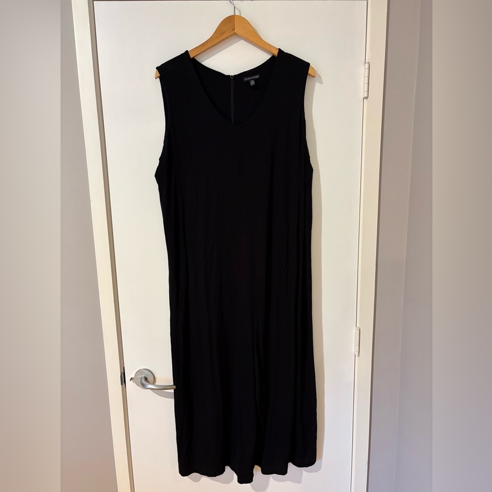 Eileen Fisher Black Sleeveless Jumpsuit